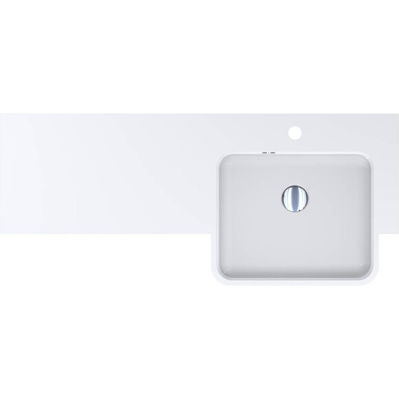 Раковина-столешница Miraggio Fontana R Miramarble 0000520 (104x45 см, с крылом), Доступные размеры: 104 x 45 R, Цвет производителя: белый глянец, Технология производства: Miramarble, фото 4