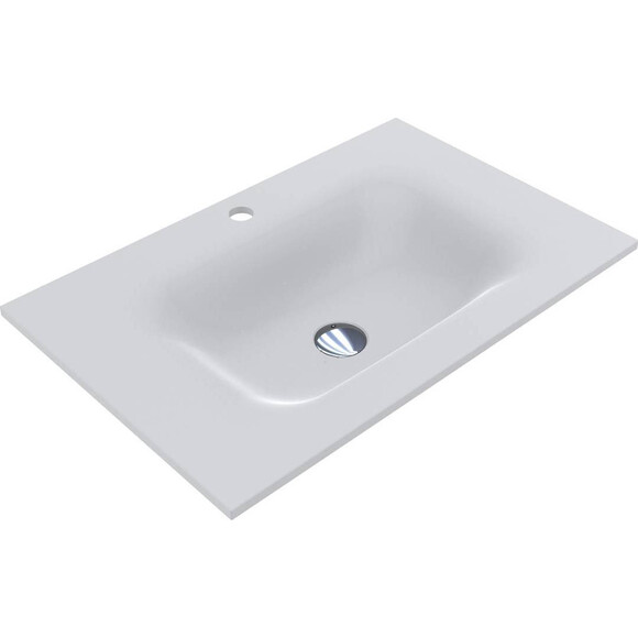 Умивальник Miraggio Jessel 700 Miramarble Matt 0000751 (70x45 см), Доступні розміри: 70 x 45, Колір виробника: білий матовий, Технологія виробництва: Miramarble Matt, фото , изображение 2