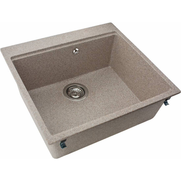 Мойка для кухни Miraggio Lagoon 540 terra 0001200 (54x51 см, терра, кварцевая, с сифоном), Доступные размеры: 54 x 51, Цвет производителя: терра, фото 2