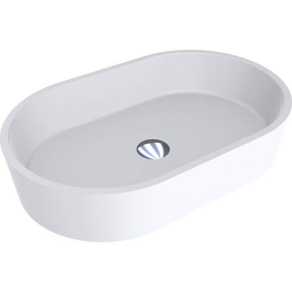 Miraggio Sorrento 0000245 Умывальник накладной овальный 55x35 см, белый матовый, Цвет производителя: белый матовый, Технология производства: Miramarble Matt, фото 2