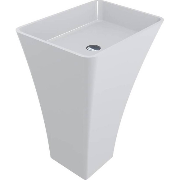 Умивальник Miraggio Sunny Miramarble Matt 0001250 (60x45 см, білий матовий), Колір виробника: білий матовий, Технологія виробництва: Miramarble Matt, фото 