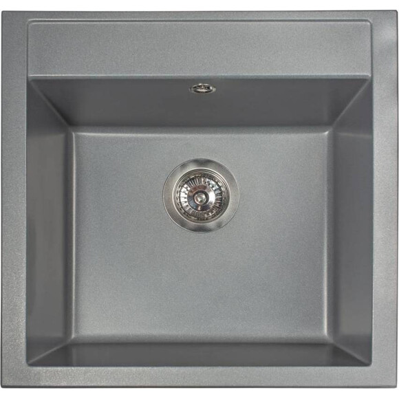 Miraggio Bodrum 0000002 Мойка для кухни врезная квадратная 50x49 см, серый, Доступные размеры: 51 x 50, Цвет производителя: серый, фото 2