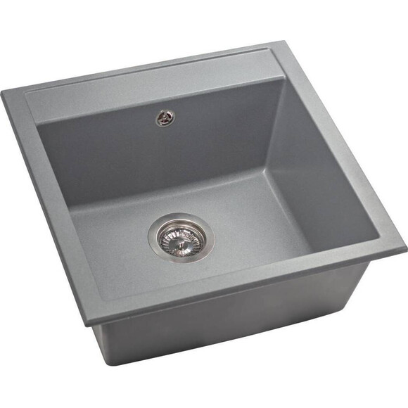 Miraggio Bodrum 0000002 Мойка для кухни врезная квадратная 50x49 см, серый, Доступные размеры: 51 x 50, Цвет производителя: серый, фото 3