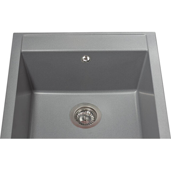 Miraggio Bodrum 0000002 Мойка для кухни врезная квадратная 50x49 см, серый, Доступные размеры: 51 x 50, Цвет производителя: серый, фото 4
