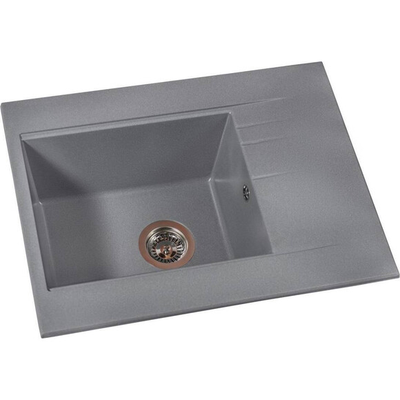 Miraggio Bodrum 0000008 Мойка для кухни врезная прямоугольная 64x50 см, серый, Доступные размеры: 65 x 50, Цвет производителя: серый, фото 2