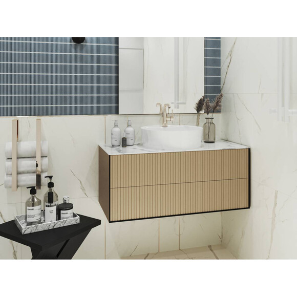 Умывальник Miraggio Country Miramarble 0002282 (41.9 см), Технология производства: Miramarble, Цвет производителя: белый глянец, фото 3