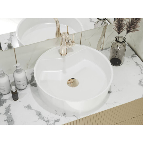 Умывальник Miraggio Country Miramarble 0002282 (41.9 см), Технология производства: Miramarble, Цвет производителя: белый глянец, фото 