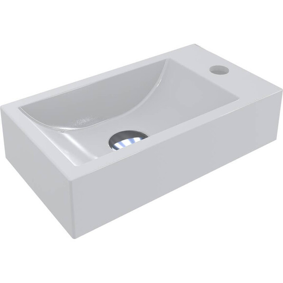 Miraggio Faro L 0000195 Умывальник накладной прямоугольный 40x22 см, белый матовый, Доступные размеры: 41 x 23 L, Цвет производителя: белый матовый, Технология производства: Miramarble Matt, фото 3