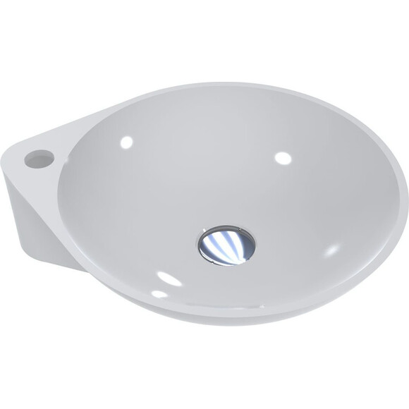 Miraggio Florence 0000197 Умывальник накладной круглый 46x40 см, белый глянец, Цвет производителя: белый глянец, Технология производства: Miramarble, фото 