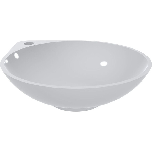 Miraggio Florence 0000197 Умывальник накладной круглый 46x40 см, белый глянец, Цвет производителя: белый глянец, Технология производства: Miramarble, фото 6