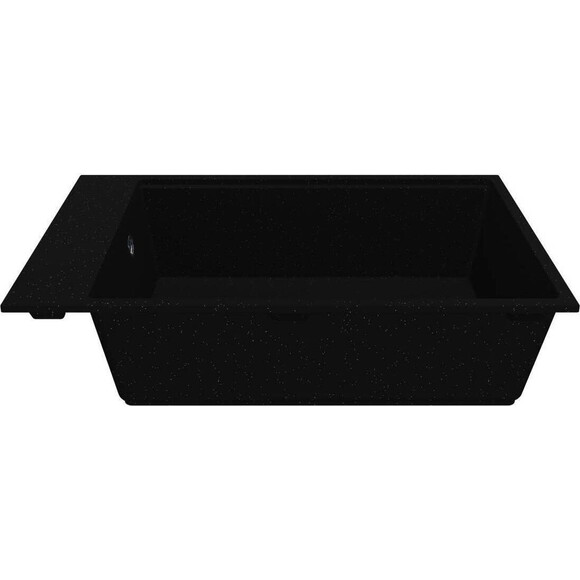 Мойка для кухни Miraggio Lagoon 760 black 0002248 (76.1x46.1 см, черная, кварцевая, с сифоном), Доступные размеры: 76 x 46, Цвет производителя: черный, фото 4