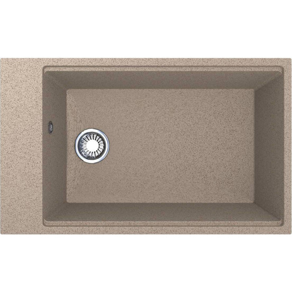 Мийка для кухні Miraggio Lagoon 760 terra 0002089 (76.1x46.1 см, терра, кварцова, з сифоном), Доступні розміри: 76 x 46, Колір виробника: тера, фото 