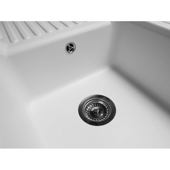 Miraggio Orlean 0000038 Мийка для кухні прямокутна врізна 86x49 см, білий, Технологія виробництва: Mirastone, Колір виробника: білий, фото , изображение 6