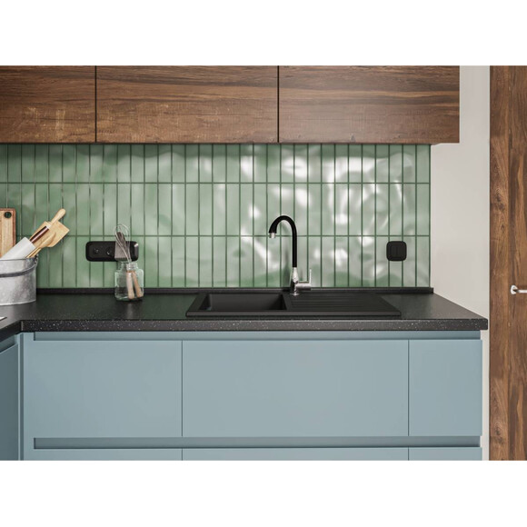 Miraggio Versal 0000059 Мийка для кухні прямокутна врізна 75x46 см, сірий, Колір виробника: сірий, фото , изображение 2