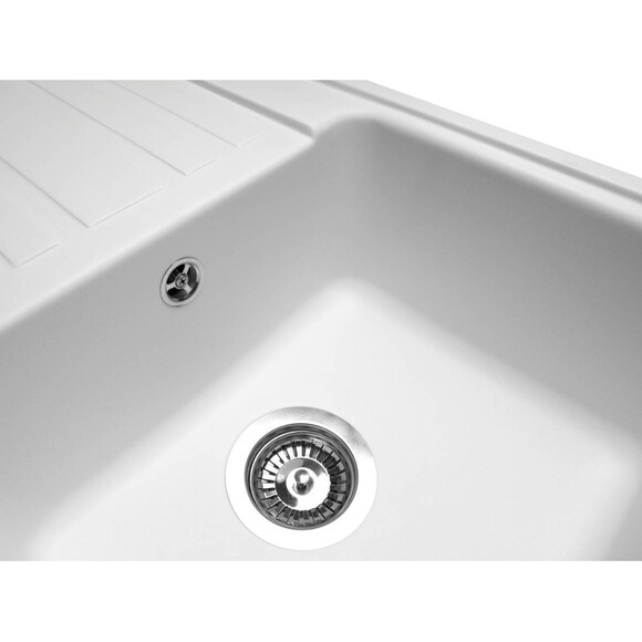 Miraggio Versal 0000063 Мойка для кухни врезная прямоугольная 75x46 см, белый, Цвет производителя: белый, фото 5