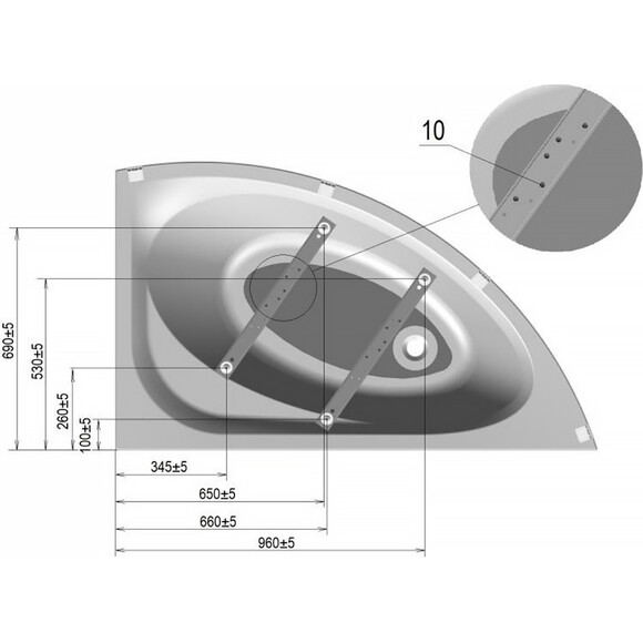 Ножки для ванны Imprese Blatna Leg150BL, фото 3