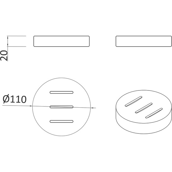 Мыльница RJ Lublin RJAC023-03SS (нержавейка, настольная), фото 2