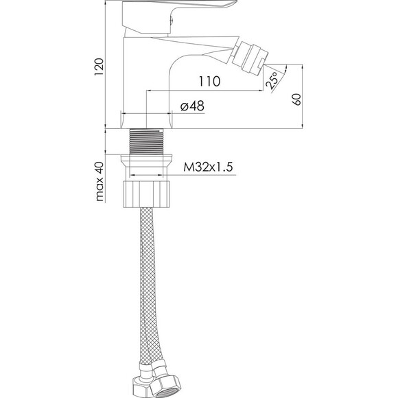 Змішувач для біде Impese Vaclav F03106401AA, фото , изображение 2