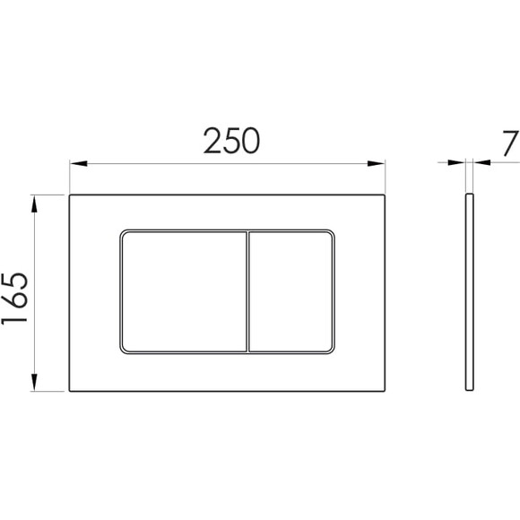 Клавіша змиву Imprese i-Frame i7112SC, фото , изображение 2