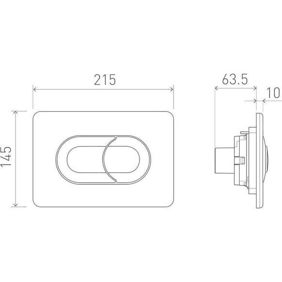 Клавіша змиву Volle Ego Neo 221132 (хром матовий, пневматична), фото , изображение 2