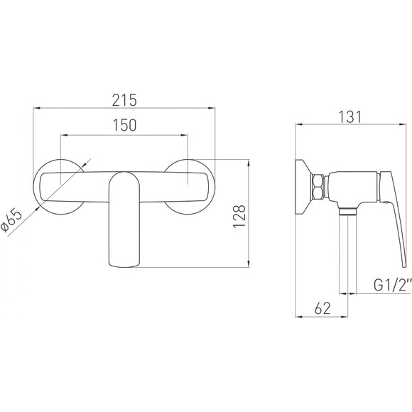 Смеситель для душа Volle Cante 1512.101002 (никель), фото 2