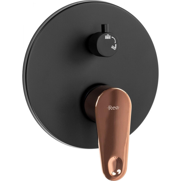 Душова система прихованого монтажу Rea Mild Black/Rose Gold+Box REA-P9143 (чорна/рожеве золото), фото , изображение 5
