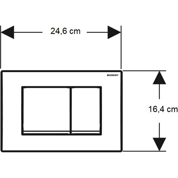 Клавиша смыва Geberit Delta30 115.137.21.1 (хром), фото 3