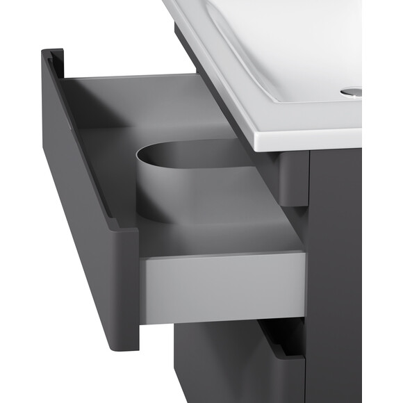 Тумба с раковиной Am.Pm Hit M93A-FSX01002-WC01002GM38 (100 см, графит матовый, напольная), фото 10