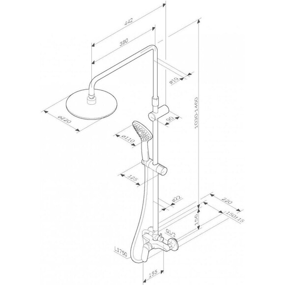 Душова система Am.Pm Sunny F0785C800, фото , изображение 14