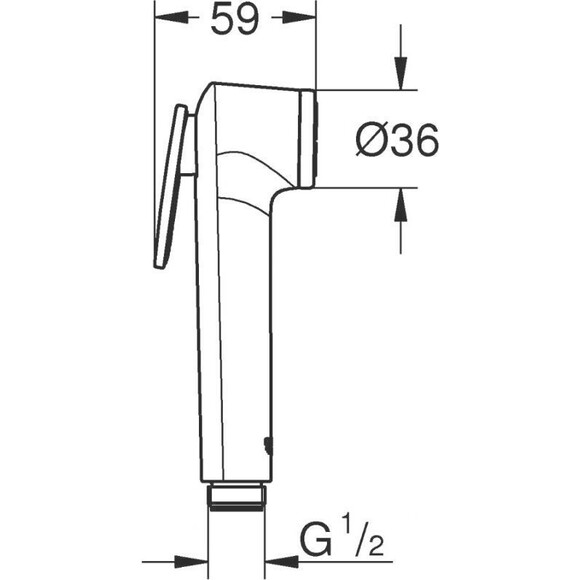 Гігієнічний душ із змішувачем Grohe QuickFix Bau Loop UA202406QF (29042001+26351000+28741001+28628000), фото , изображение 5