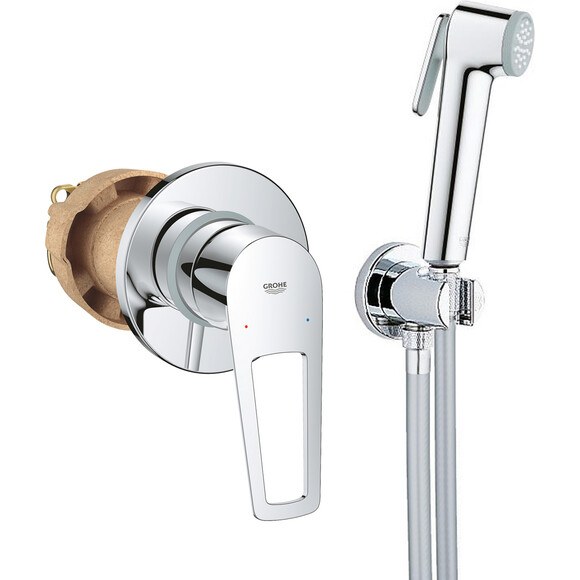 Гігієнічний душ із змішувачем Grohe QuickFix Bau Loop UA202406QF (29042001+26351000+28741001+28628000), фото 
