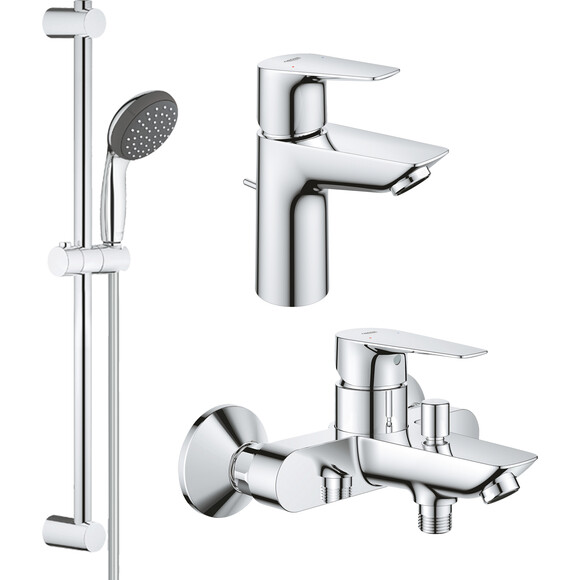 Комплект смесителей для ванной комнаты Grohe QuickFix Start Edge S-Size UA202501SQ (24196001+24198001+27942000), фото 