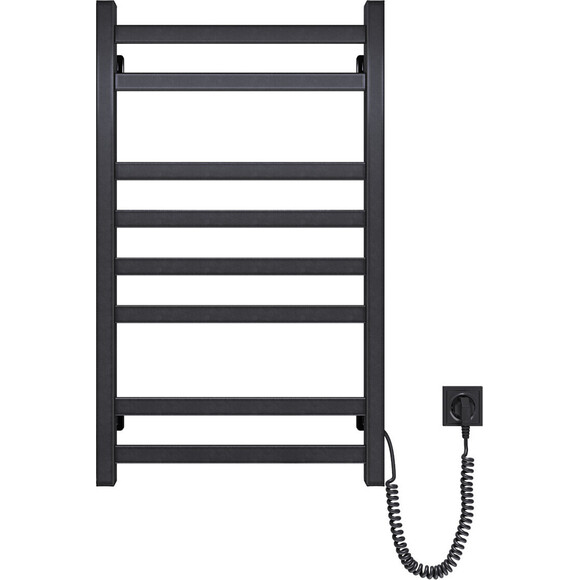 Электрический полотенцесушитель Navin Авангард 12-228050-4880 (480x800, черный муар, правый), Доступные размеры: 480 x 800, Цвет производителя: черный муар, Подключение полотенцесушителя: правое, фото 3