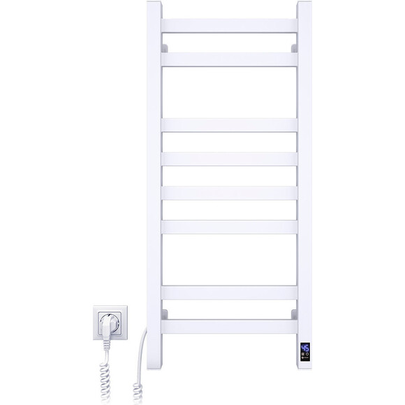 Електрична рушникосушарка Navin Авангард Sensor 12-028153-3680 (360x800, біла глянсова, ліва, сенсорна, з таймером), Доступні розміри: 360 x 800, Колір виробника: білий глянець, Підключення рушникосушарки: ліве, фото , изображение 2