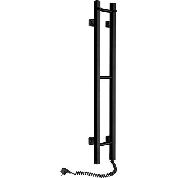 Электрический полотенцесушитель Navin Силуэт Квадро 12-217050-0110 (160x1000, черный муар, правый), фото 2