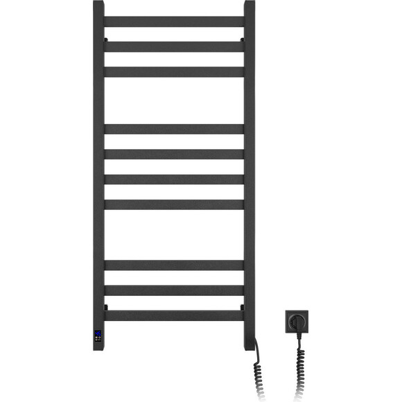 Электрический полотенцесушитель Navin Авангард Sensor 12-228053-4810 (480x1000, черный муар, правый, сенсорный, с таймером), Доступные размеры: 480 x 1000, Цвет производителя: черный муар, Подключение полотенцесушителя: правое, фото 2