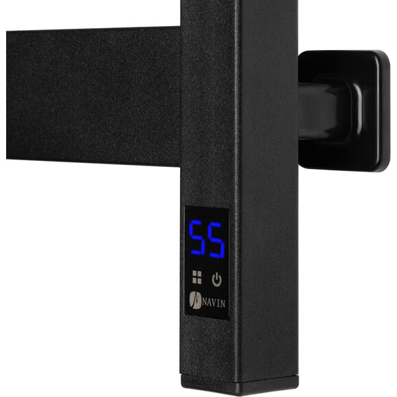 Электрический полотенцесушитель Navin Авангард Sensor 12-228153-4810 (480x1000, черный муар, левый, сенсорный, с таймером), Доступные размеры: 480 x 1000, Цвет производителя: черный муар, Подключение полотенцесушителя: левое, фото 5