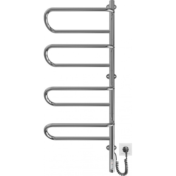 Электрический полотенцесушитель Mario Электра-I TR 2.3.1004.11.P (4820111355662, 1000x445, хром/черный матовый, левый, с таймером), фото 2