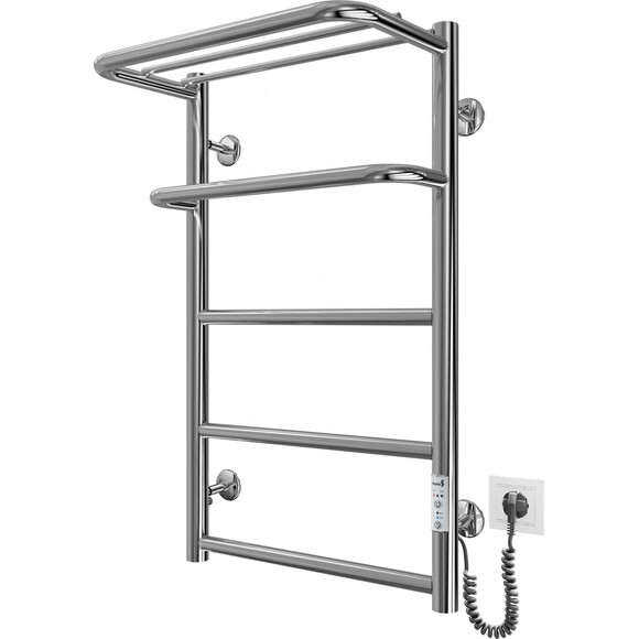 Электрический полотенцесушитель Mario Hotel-I TR 2.3.6200.11.P (4820111356652, 650x430, хром/сатин/белый глянец/черный матовый/графит/золото/бронза, универсальный, с таймером), фото 