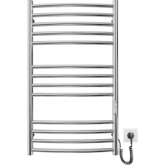Электрический полотенцесушитель Mario Феникс-I TR 2.2.1302.03.P (4820111356768, 830x500, хром/сатин/белый глянец/черный матовый/графит/золото/бронза, универсальный, с таймером), фото 4