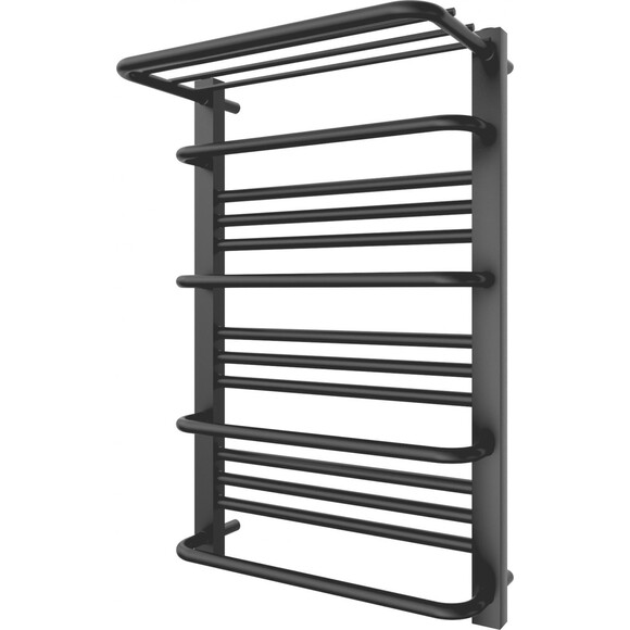 Водяной полотенцесушитель Mario Премиум Люксор 1.2.2000.03.P (4820111353330, 800x530, хром/белый глянец/черный матовый/графит/золото, с полкой), фото 2