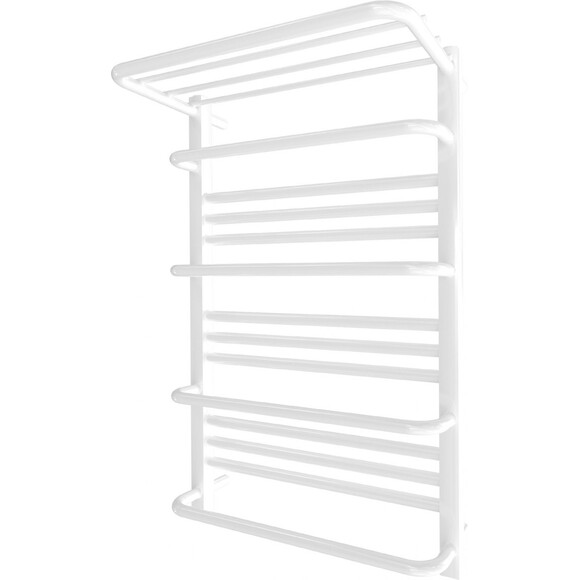 Водяной полотенцесушитель Mario Премиум Люксор 1.2.2000.03.P (4820111353330, 800x530, хром/белый глянец/черный матовый/графит/золото, с полкой), фото 3