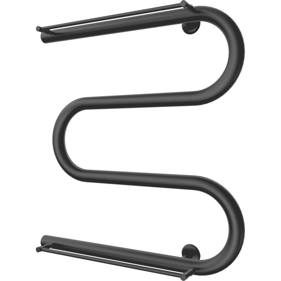 Водяной полотенцесушитель Mario Змейка ∅25 1.1.2602.04.P (4820111350063, 525x500, хром/сатин/белый глянец/черный матовый/графит/золото/бронза, с полкой), фото 2