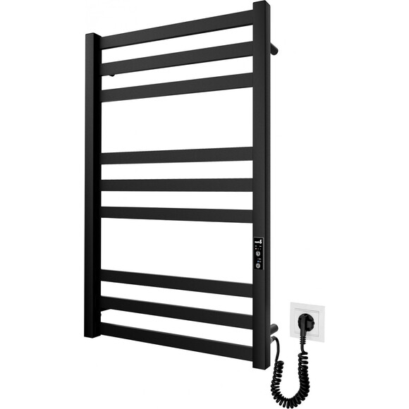 Электрический полотенцесушитель Mario Чикаго-І TR K 2.2.2101.03.P (4820111357147, 800x500, хром/сатин/белый глянец/черный матовый/графит/золото/бронза, универсальный, с таймером), Доступные размеры: 500 x 800, фото 2