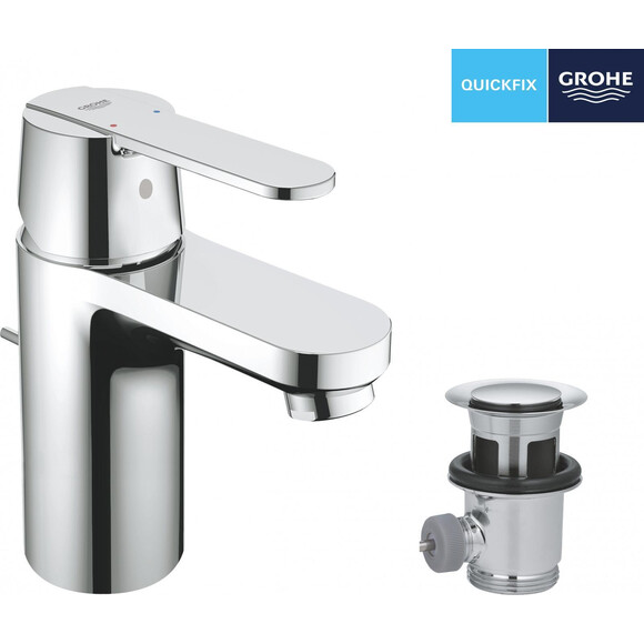 Змішувач для умивальника Grohe QuickFix Get 32883000 (з донним клапаном), фото , изображение 2