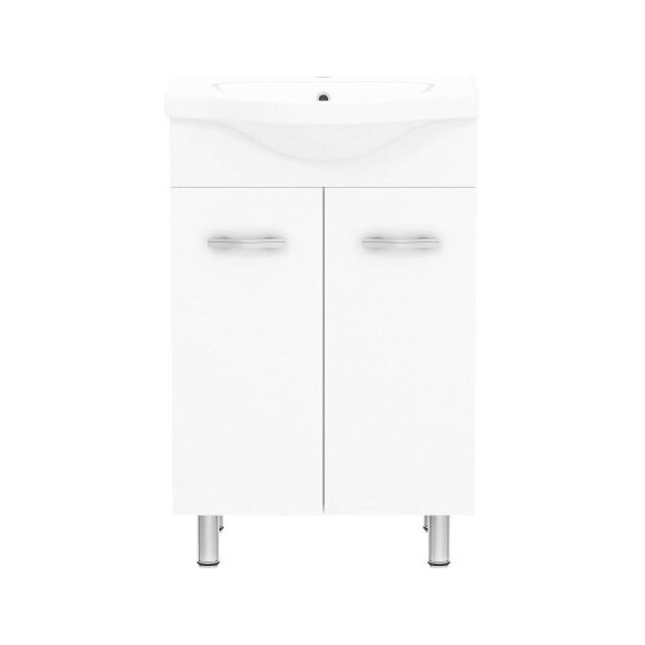 Тумба с раковиной RJ Lotus-L RJFU007-0155WHSET (RJFU007-0155WH+RZJ200, 51 см, белая, напольная), фото 2