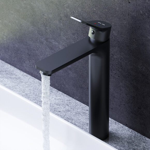 Смеситель для умывальника Am.Pm X-Joy F85A92022 (черный матовый, высокий), фото 3