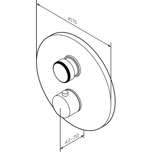Внешняя часть смесителя скрытого монтажа для душа Am.Pm Inspire V2.0 F50A75700, фото 11
