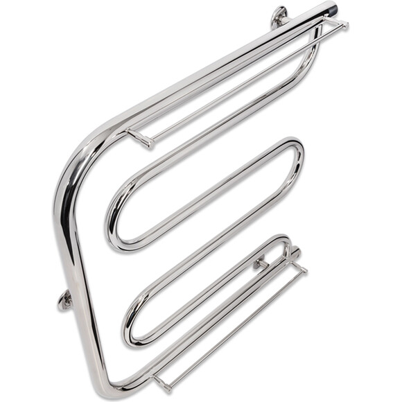 Водяной полотенцесушитель Laris Фокстрот П 71207453 (600x600, хром/белый/черный/золото/бронза, с полкой), фото 2