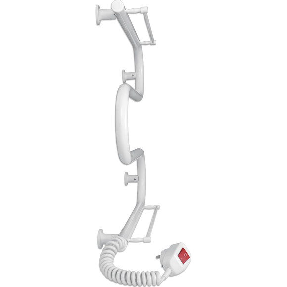 Электрический полотенцесушитель Laris Зебра Змеевик 25 ЧК3 75201037 (500x500, белый глянцевый, левый, с полкой), фото 5